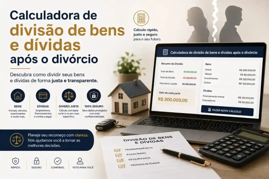 Calculadora De Divisão De Bens E Dívidas Após O Divórcio