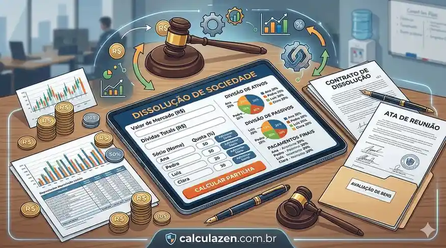 Calculadora de Dissolução de Sociedade 