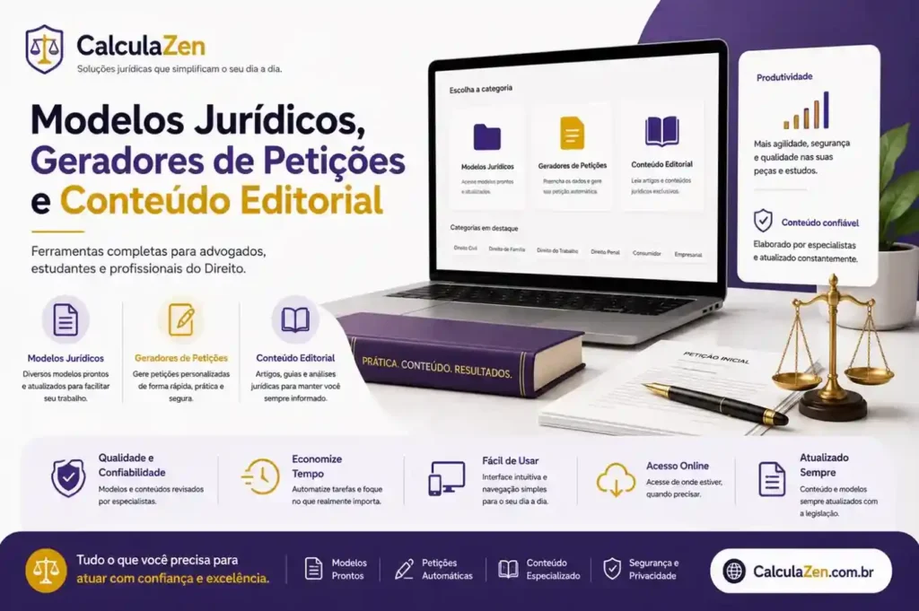Modelos Jurídicos, Geradores de Petições e Conteúdo Editorial