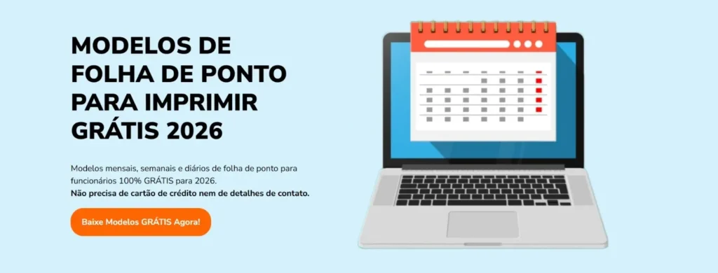 Folha de Ponto Para Imprimir Grátis